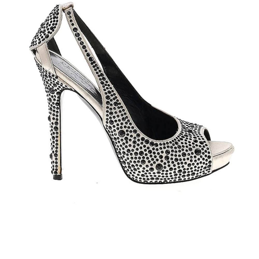 Alexander McQueen Rhinestone Peep Toe Shoes Size 37